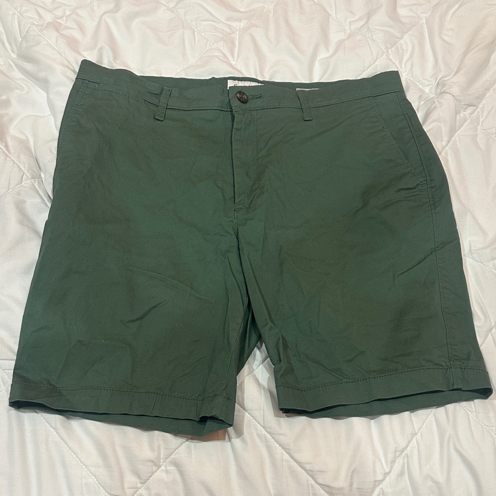 NWOT Goodfellow & Co Dark Green Flat Front Shorts size 34 - Picture 5 of 9